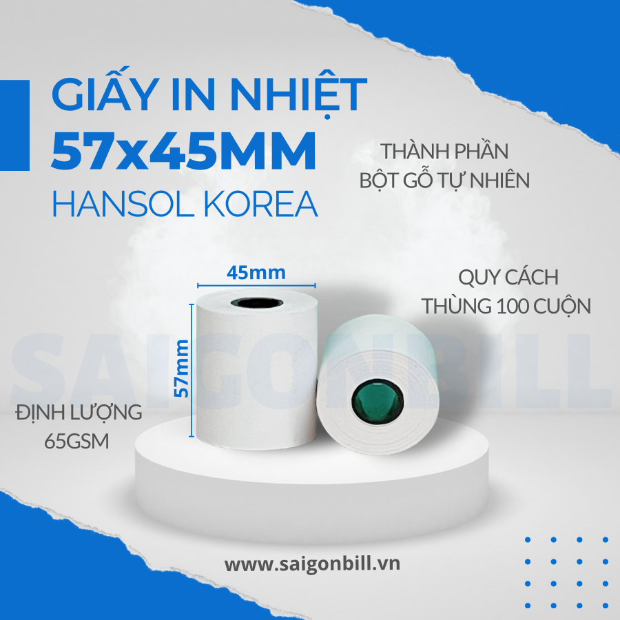 50 CUỘN - GIẤY IN BILL 57x45